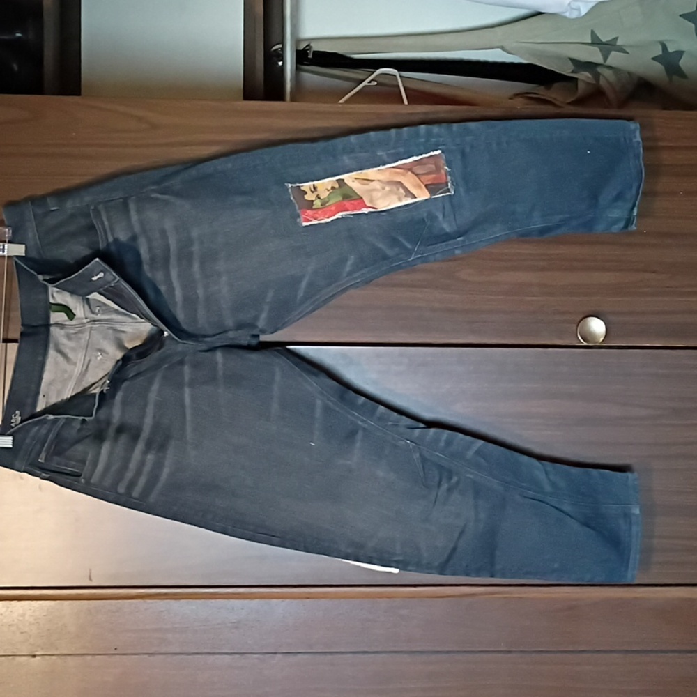 Women's Jeans Boyfriend Denim Upcycled Patchwork, GSTAR ARC 3D.  SALE.